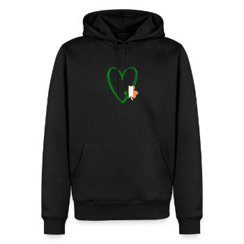 St Patricks Day Accessoires Ireland Shamrock Deko - Männer Premium Bio Hoodie - Schwarz - Vorne - Nico (187cm)