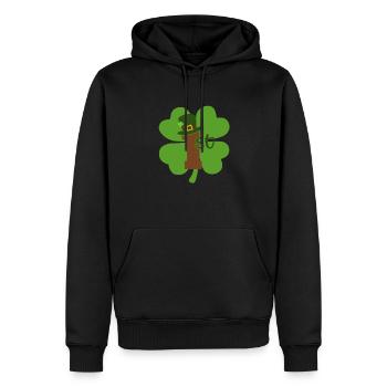 Accessoires de la Saint-Patrick Irlande Shamrock Décoration - Sweat à capuche Premium bio Homme - noir - Devant - Nico (187cm)