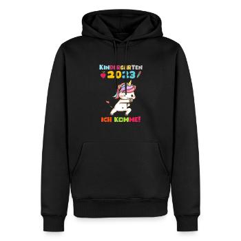 Kindergarten 2023 Ich Komme Jungen Kita Geschenk - Männer Premium Bio Hoodie - Schwarz - Vorne - Nico (187cm)