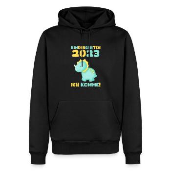 Kindergarten 2023 Ich Komme Jungen Kita Geschenk - Männer Premium Bio Hoodie - Schwarz - Vorne - Nico (187cm)