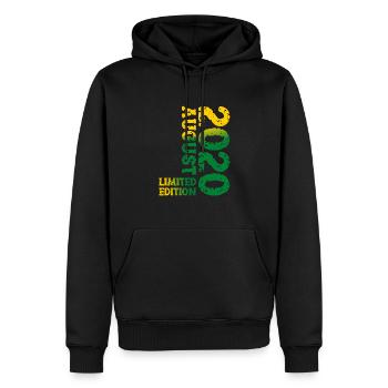 2020 août édition limitée 3e anniversaire tenue - Sweat à capuche Premium bio Homme - noir - Devant - Nico (187cm)