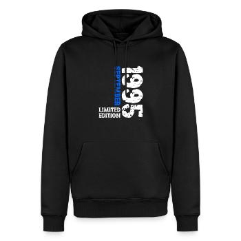 1995 Septembre Edition Limitée 28th Birthday Deco - Sweat à capuche Premium bio Homme - noir - Devant - Nico (187cm)