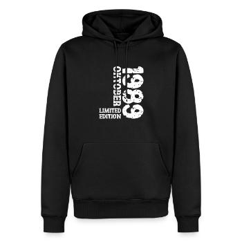 1989 Oktober Limited Edition 34. Geburtstag Deko - Männer Premium Bio Hoodie - Schwarz - Vorne - Nico (187cm)