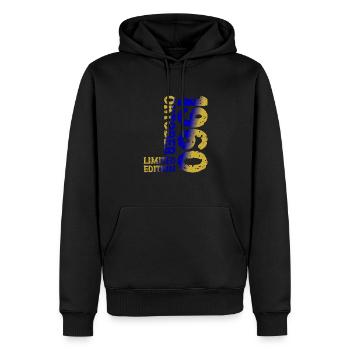 1960 Oktober Limited Edition 63. Geburtstag Deko - Männer Premium Bio Hoodie - Schwarz - Vorne - Nico (187cm)