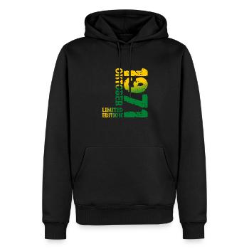 1971 Oktober Limited Edition 52. Geburtstag Deko - Männer Premium Bio Hoodie - Schwarz - Vorne - Nico (187cm)