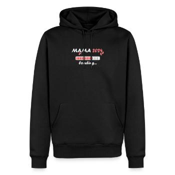 Mama 2024 Loading Schwangerschaft Bekanntgabe Baby - Männer Premium Bio Hoodie - Schwarz - Vorne - Nico (187cm)