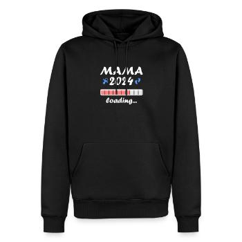Mama 2024 Loading Schwangerschaft Bekanntgabe Baby - Männer Premium Bio Hoodie - Schwarz - Vorne - Nico (187cm)