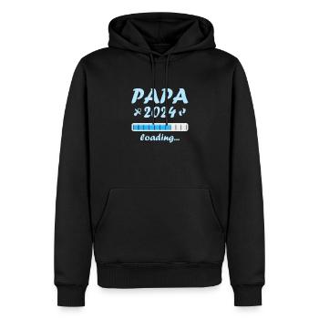 Papa 2024 Loading Vaterschaft Vater Werden Dad - Männer Premium Bio Hoodie - Schwarz - Vorne - Nico (187cm)