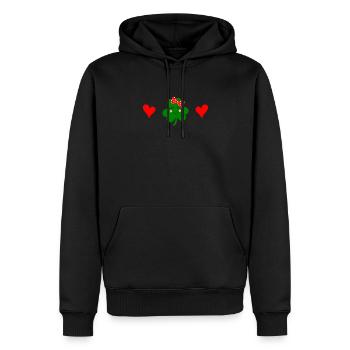 Accessoires de la Saint-Patrick, décoration de Shamrock d'irlande - Sweat à capuche Premium bio Homme - noir - Devant - Nico (187cm)