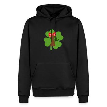 Accessoires de la Saint-Patrick, décoration de Shamrock d'irlande - Sweat à capuche Premium bio Homme - noir - Devant - Nico (187cm)