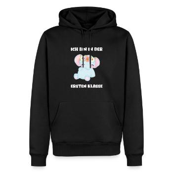 Mädchen Einschulung 2023 Schulbeginn Schulkind - Männer Premium Bio Hoodie - Schwarz - Vorne - Nico (187cm)