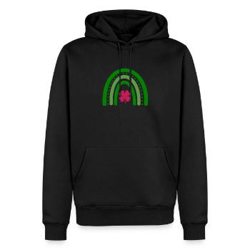 Accessoires de la Saint-Patrick Irlande Shamrock décoration - Sweat à capuche Premium bio Homme - noir - Devant - Nico (187cm)