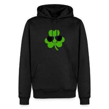 Accessoires de la Saint-Patrick Irlande Shamrock décoration - Sweat à capuche Premium bio Homme - noir - Devant - Nico (187cm)