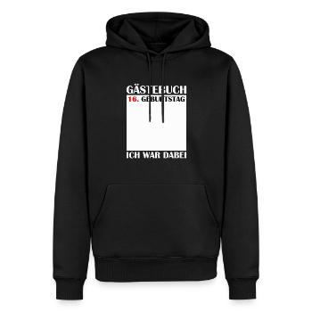 16. Geburtstag Mädchen 16 Jahre Jungen Geschenk - Männer Premium Bio Hoodie - Schwarz - Vorne - Nico (187cm)