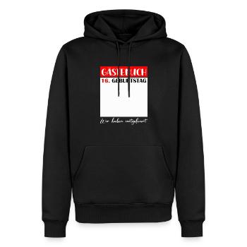 16. Geburtstag Mädchen 16 Jahre Jungen Geschenk - Männer Premium Bio Hoodie - Schwarz - Vorne - Nico (187cm)