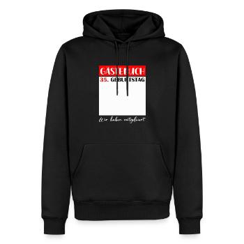 35. Geburtstag Frauen 35 Jahre Männer Geschenk - Männer Premium Bio Hoodie - Schwarz - Vorne - Nico (187cm)