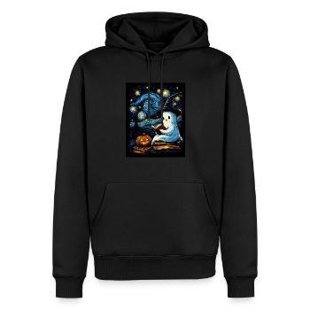 Cadeau d’Halloween Femmes Hommes Enfants Décoration - Sweat à capuche Premium bio Homme - noir - Devant - Nico (187cm)