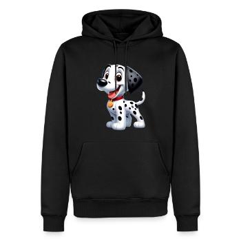 Dalmatiner 3 - Männer Premium Bio Hoodie - Schwarz - Vorne - Nico (187cm)