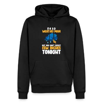 Tornade - Sweat à capuche Premium bio Homme - noir - Devant - Nico (187cm)