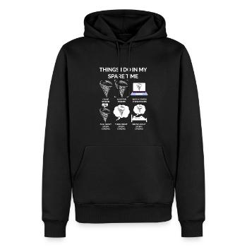Tornade - Sweat à capuche Premium bio Homme - noir - Devant - Nico (187cm)