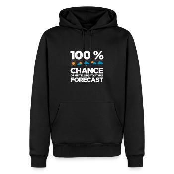 Tornade - Sweat à capuche Premium bio Homme - noir - Devant - Nico (187cm)