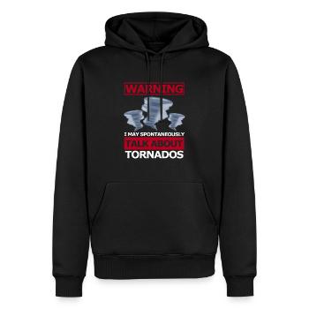Tornade - Sweat à capuche Premium bio Homme - noir - Devant - Nico (187cm)