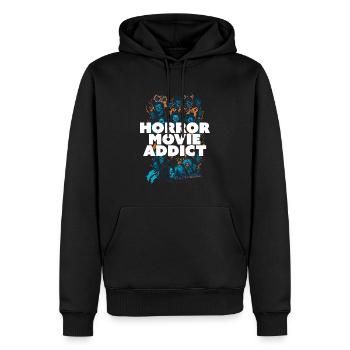 Zombie Illustration Horror Movie Fan Design - Men’s Premium Organic Hoodie - black - Front - Nico (187cm)