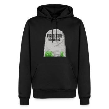 Halloween Humor Chris B. Bacon Fried To Death - Men’s Premium Organic Hoodie - black - Front - Nico (187cm)