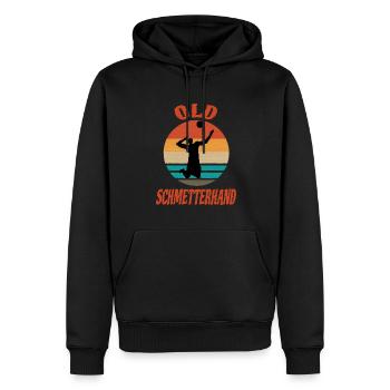 Old Schmetterhand Volleyball Humor Geschenkidee - Männer Premium Bio Hoodie - Schwarz - Vorne - Nico (187cm)