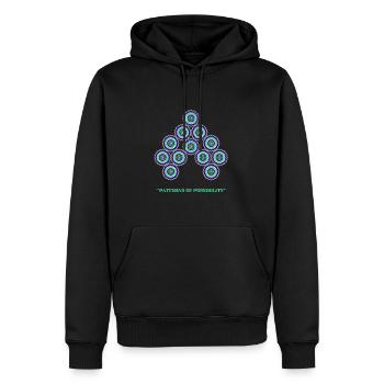 Patterns Of Possibility - Men’s Premium Organic Hoodie - black - Front - Nico (187cm)