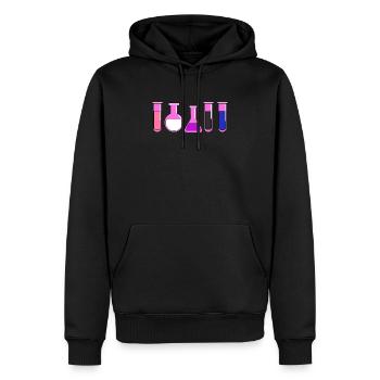 Genderfluid Pride Teströhrchen - Männer Premium Bio Hoodie - Schwarz - Vorne - Nico (187cm)