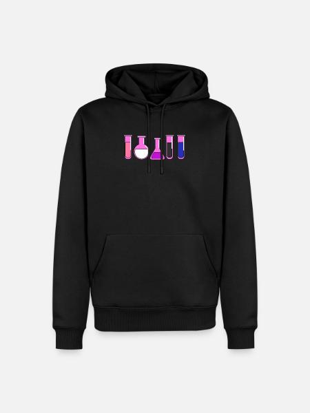 Genderfluid Pride Test Tubes - Men’s Premium Organic Hoodie - black
