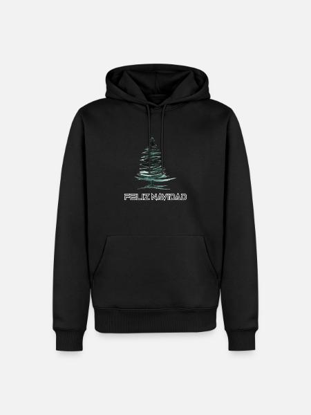 Glædelig jul , Feliz Navidad , Frohe Weihnachte - Herre Premium økologisk hoodie - sort