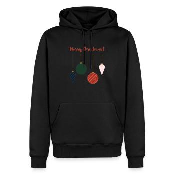 Christmas Balls - Weihnachtskugeln - Männer Premium Bio Hoodie - Schwarz - Vorne - Nico (187cm)