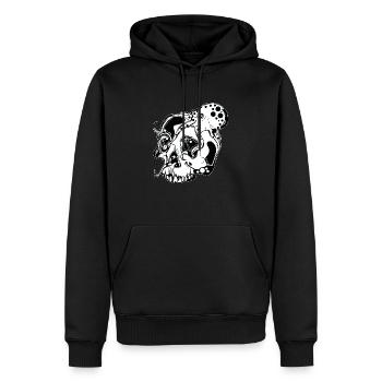 Skull // Octopus // Squid // Illustration - Men’s Premium Organic Hoodie - black - Front - Nico (187cm)