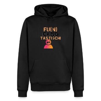 Funtastisch - Männer Premium Bio Hoodie - Schwarz - Vorne - Nico (187cm)