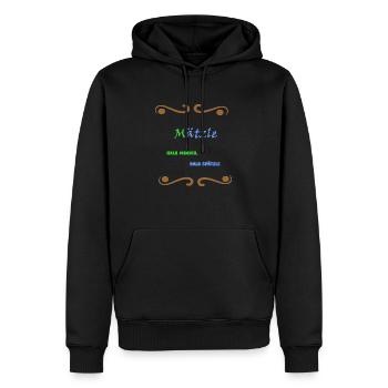 Mätzle - Männer Premium Bio Hoodie - Schwarz - Vorne - Nico (187cm)
