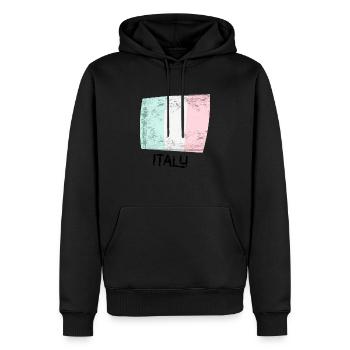 Italy Retro - Men’s Premium Organic Hoodie - black - Front - Nico (187cm)