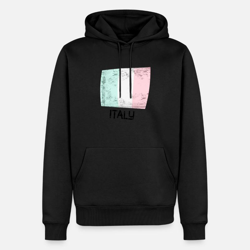 Italie Rétro - Sweat à capuche Premium bio Homme - noir