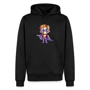 Superheld Wasserfarben Kindheit - Männer Premium Bio Hoodie - Schwarz - Vorne - Nico (187cm)