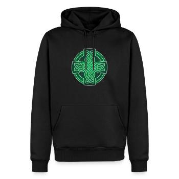 Keltisches Kreuz tolles Design - Männer Premium Bio Hoodie - Schwarz - Vorne - Nico (187cm)