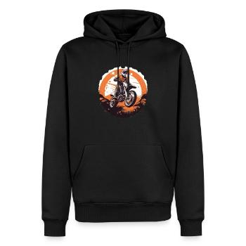Motocross, Offroad-Motorradrennen, Dirtbiken - Männer Premium Bio Hoodie - Schwarz - Vorne - Nico (187cm)
