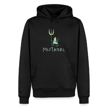 Kerl mit Mistgabel (b) - Männer Premium Bio Hoodie - Schwarz - Vorne - Nico (187cm)