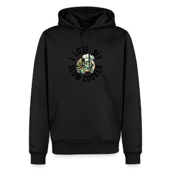 I Love My Slow Cooker Tortoise - Men’s Premium Organic Hoodie - black - Front - Nico (187cm)