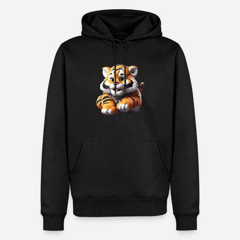 Tigerkind - Männer Premium Bio Hoodie - Schwarz