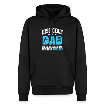 Disc Golf Vintage Funny Disc Golfing Dad Lover - Men’s Premium Organic Hoodie - black - Front - Nico (187cm)