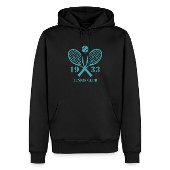 1933 Tennisclub - Männer Premium Bio Hoodie - Schwarz - Vorne - Nico (187cm)