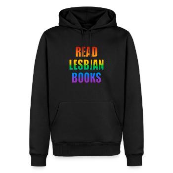 Lesen Sie lesbische Bücher - Männer Premium Bio Hoodie - Schwarz - Vorne - Nico (187cm)