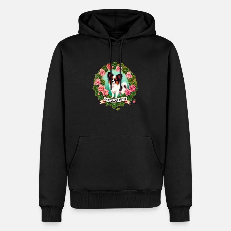 Maman Papillon - Sweat à capuche Premium bio Homme - noir