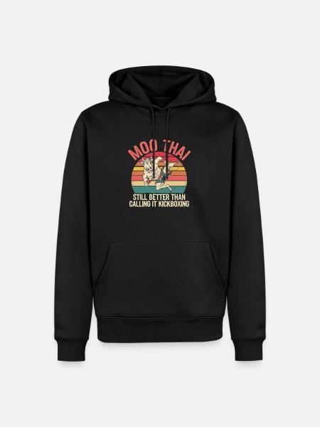 Kreatives Muay Thai Geschenkdesign - Männer Premium Bio Hoodie - Schwarz